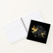 Zwarte en goudvogel notitieboek (Binnen)