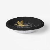 Zwarte en goudvogel papieren kommen (Gebogen)