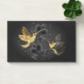 Zwarte en goudvogel post-it® notes (Kantoor)