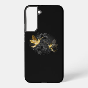 Zwarte en goudvogel samsung galaxy hoesje