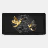 Zwarte en goudvogel spandoek (Horizontaal)