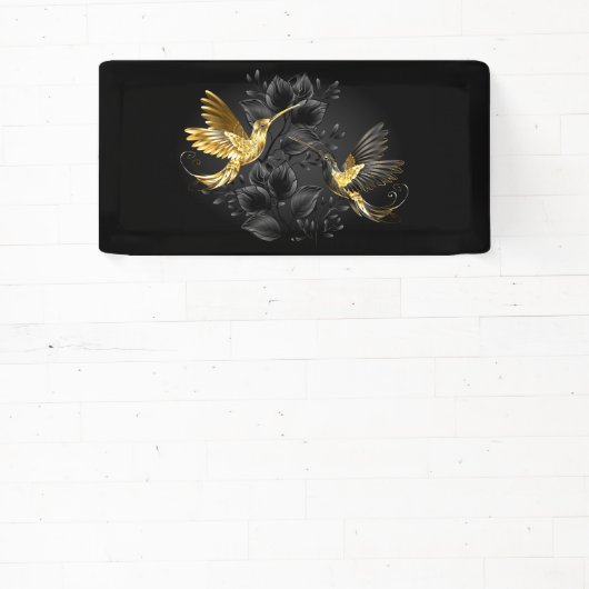 Zwarte en goudvogel spandoek (Insitu)