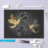 Zwarte en goudvogel tissuepapier (Craft)