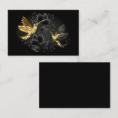 Zwarte en goudvogel visitekaartje (Voorkant / Achterkant)