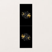 Zwarte en goudvogel visitekaartje (Buitenkant ongevouwen)