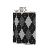 Zwarte en grijze Argyle Heupfles (Links)