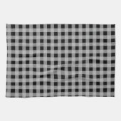 Zwarte en grijze Buffalo Plakken Keukenhanddoek (Horizontaal)