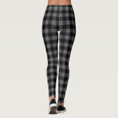 Zwarte en grijze buffel check leggings (Achterkant)