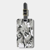 Zwarte en grijze Camo Bagagelabel (Voorkant verticaal)
