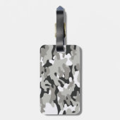 Zwarte en grijze Camo Bagagelabel (Achterkant verticaal)