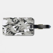 Zwarte en grijze Camo Bagagelabel (Achterkant horizontaal)