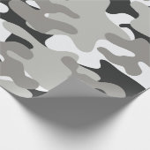 Zwarte en grijze Camo Cadeaupapier (Hoek)