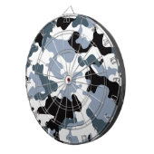 Zwarte en grijze Camo Darboard Dartbord (Voorkant Rechts)