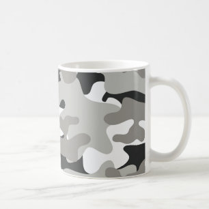 Zwarte en grijze Camo Koffiemok
