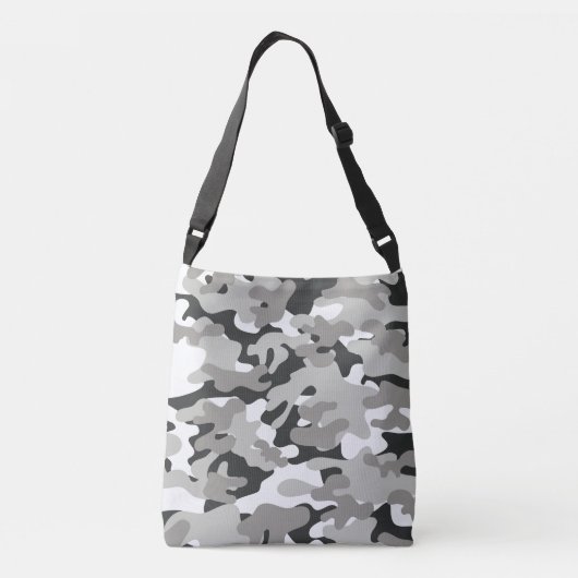 Zwarte en grijze Camouflage Cross Body Bag Crossbody Tas (Achterkant)