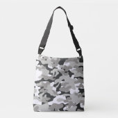 Zwarte en grijze Camouflage Cross Body Bag Crossbody Tas (Voorkant)