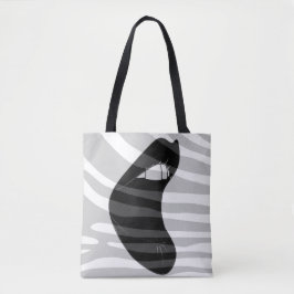 Zwarte en grijze canvas tas