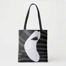 Zwarte en grijze canvas tas
