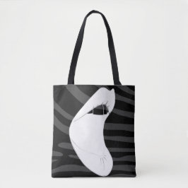 Zwarte en grijze canvas tas