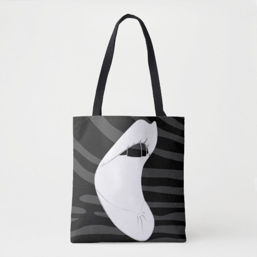 Zwarte en grijze canvas tas (Voorkant)