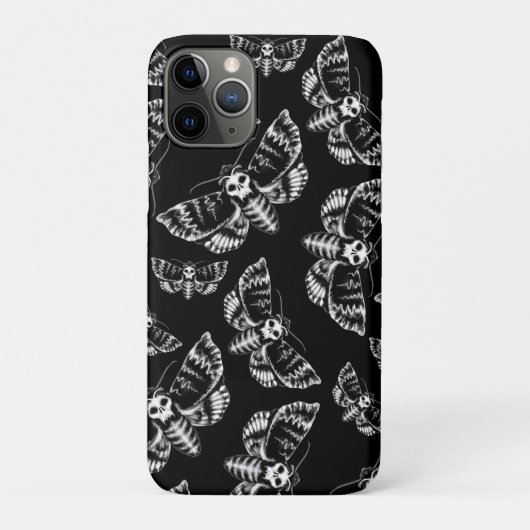 Zwarte en grijze doodskoppen Case-Mate iPhone case (Achterkant)