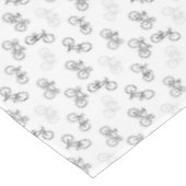 Zwarte en grijze fietsen tafelkleed (Gekanteld)