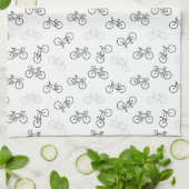 Zwarte en grijze fietsen theedoek (Gevouwen)