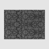 Zwarte en grijze Floral Damask Tissuepapier (Voorkant)