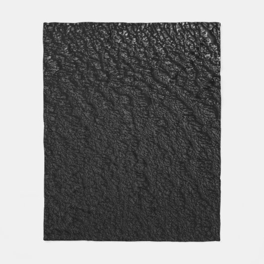 Zwarte en grijze florale textiel fleece deken (Voorkant)