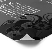 Zwarte en grijze Gothic 15 Weddenstabel Poster (Hoek)