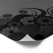 Zwarte en grijze Gothic Wedding 13 Tafelzitje Poster (Hoek)