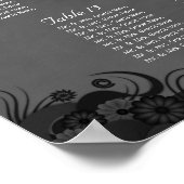 Zwarte en grijze Gothic Wedding 14 Tafelzitje Poster (Hoek)
