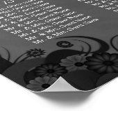 Zwarte en grijze Gothic Wedding 16 Tafelzitje Poster (Hoek)