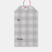 Zwarte en grijze kerstboom - Label met cadeautjes Cadeaulabel (Achterkant)