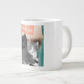 Zwarte en grijze Kitten Cup 2016 Grote Koffiekop (Voorkant rechts)