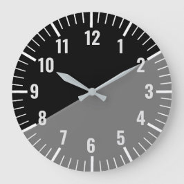  zwarte en grijze klok met cijfers