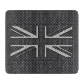 Zwarte en grijze koolstofvezel - Vlaggenunie Snijplank (Voorkant)