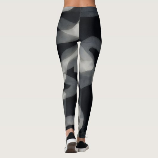 Zwarte en grijze Leggings (Achterkant)