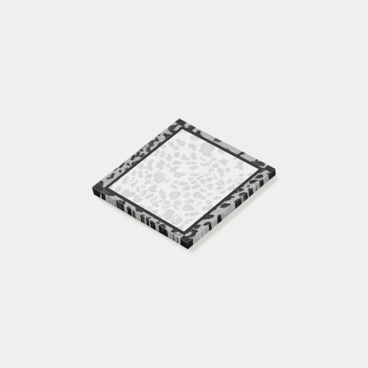 "Zwarte en grijze luipaard" 3x3 Post-it® Notes (Schuin)