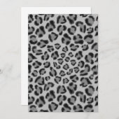 Zwarte en grijze luipaard, cheetah-patroon aankondiging (Voorkant / Achterkant)