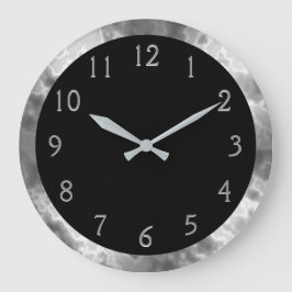 Zwarte en grijze marmer grote klok