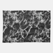 Zwarte en grijze marmer theedoek (Horizontaal)