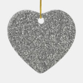 Zwarte en grijze Mustache Keramisch Ornament (Achterkant)