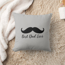 Zwarte en grijze Mustache Kussen