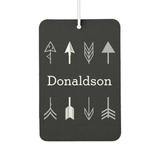 Zwarte en grijze pijlen luchtverfrisser (Voorkant)