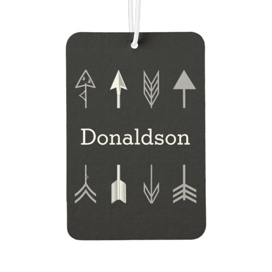 Zwarte en grijze pijlen luchtverfrisser (Achterkant)