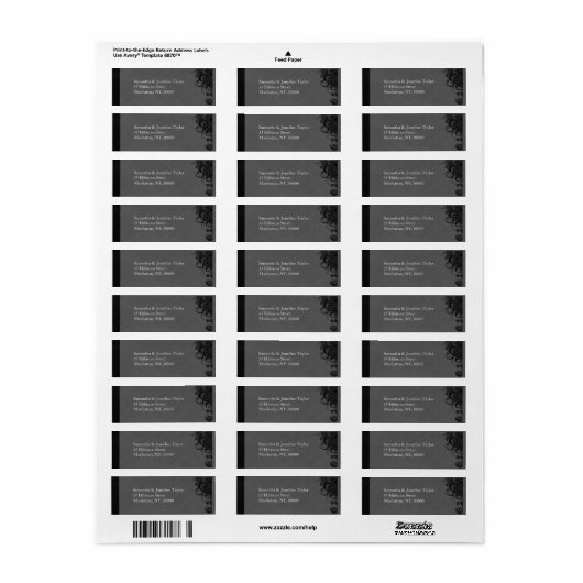 Zwarte en grijze platte labels voor het kleine ret (Full Sheet)