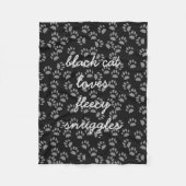 Zwarte en grijze printkaart op naam fleece deken (Voorkant)