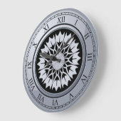 zwarte en grijze ronde grote klok (Hoek)