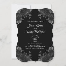 Zwarte en grijze Rozen Gothic Elegant Wedding